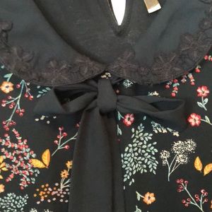 Dark green with floral pattern tank